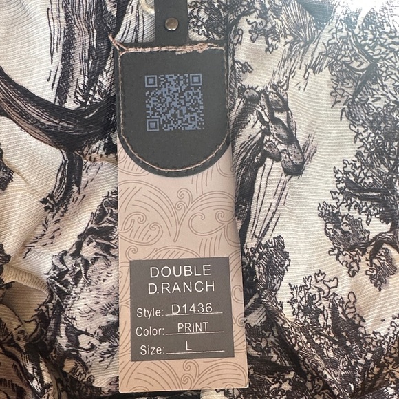 Double D Ranch Monochrome Artistic Long Sleeve Dress - Picture 7 of 7